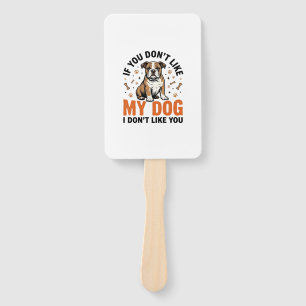 Funny Dog Lover Vintage Puppy Quote Shirt Design_1 Hand Fan