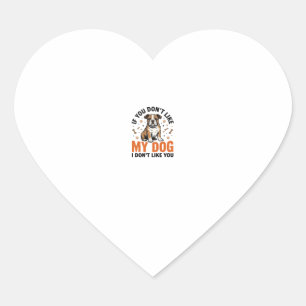 Funny Dog Lover Vintage Puppy Quote Shirt Design_1 Heart Sticker