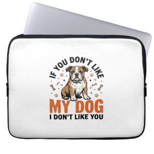 Funny Dog Lover Vintage Puppy Quote Shirt Design_1 Laptop Sleeve