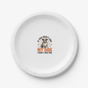 Funny Dog Lover Vintage Puppy Quote Shirt Design_1 Paper Plate