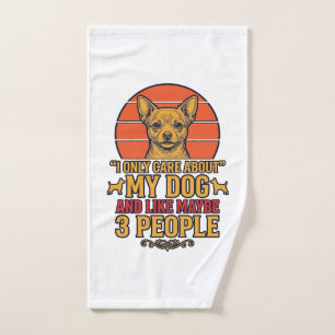 Funny Dog Lover Vintage Quote Vector Design_1 Hand Towel