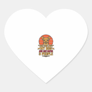 Funny Dog Lover Vintage Quote Vector Design_1 Heart Sticker