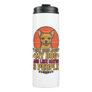 Funny Dog Lover Vintage Quote Vector Design_1 Thermal Tumbler