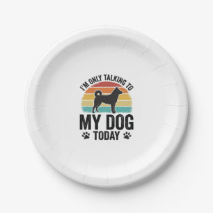 Funny Dog Lover Vintage Sunset Quote Design_1 Paper Plate