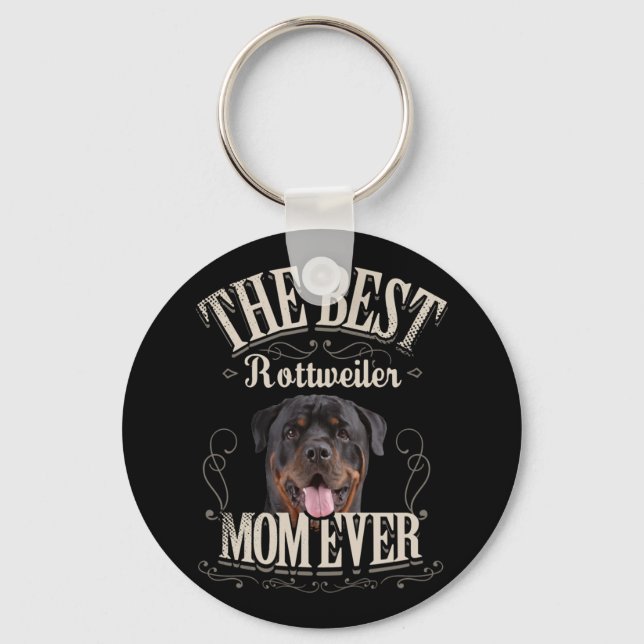 Funny Dog Lover Women | Best Rottweiler Mum Lovers Key Ring (Front)