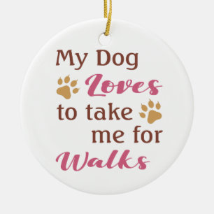 Funny Dog Lover's Ceramic Tree Decoration