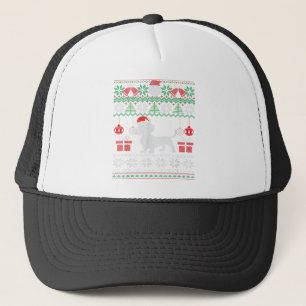 Funny Dog lovers Dachshund Santa Hat Ugly Christma