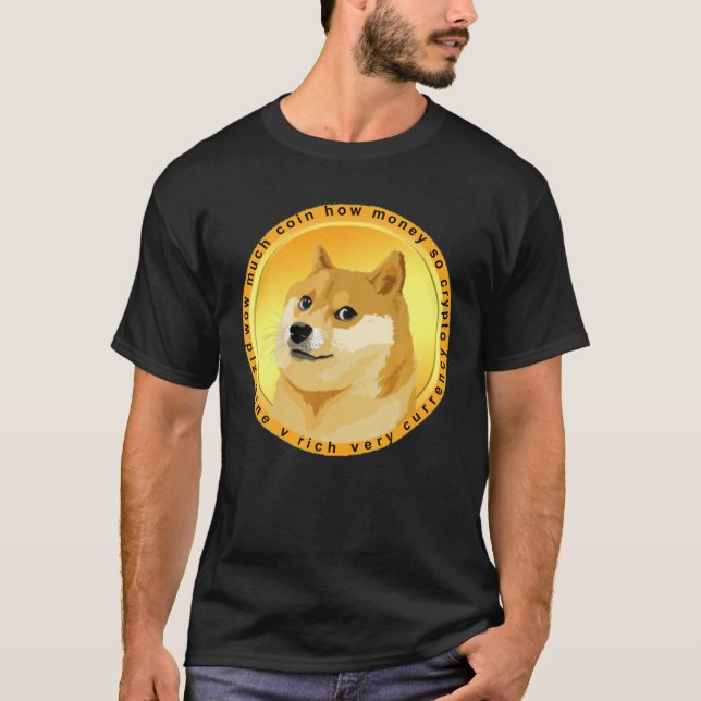 Funny Dog Meme Coin Crypto Currency T-Shirt (Front)
