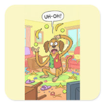 Funny Dog Monkey Sticker – A Little Household