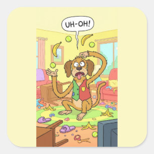 Funny Dog Monkey Sticker – A Little Household