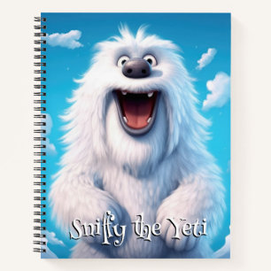 Funny Dog Monster: Sniffy the Yeti Notebook