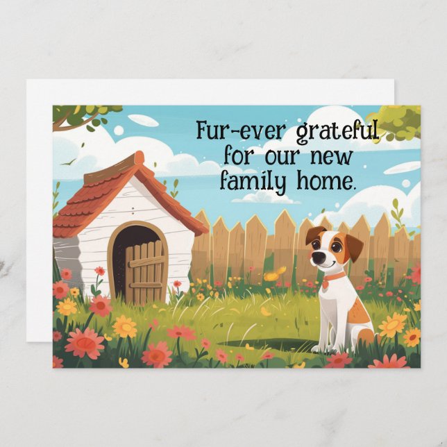 Funny Dog Moving Announcement (Front/Back)