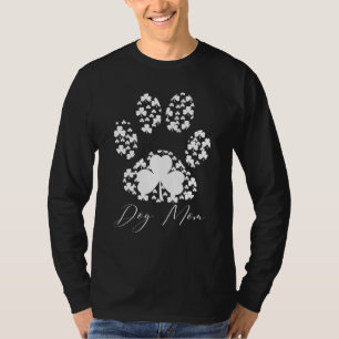 Funny Dog Mum Paw Shamrock St Patricks Day Funny F T-Shirt