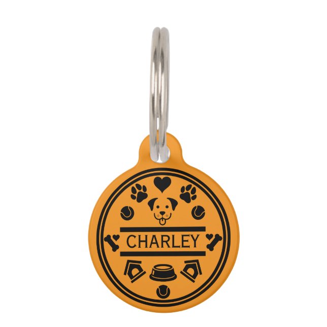 Funny Dog Name Pet Tag (Front)