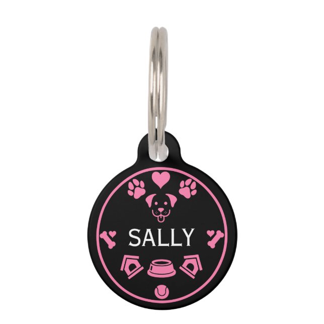 Funny Dog Name Pet Tag (Front)