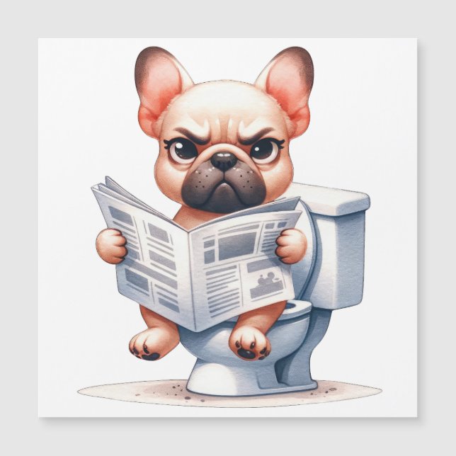 Funny dog on toilet (Front)