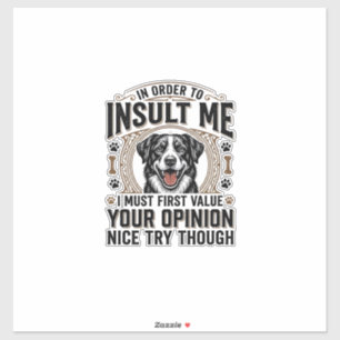 Funny Dog Opinion Vintage T-Shirt Design_1