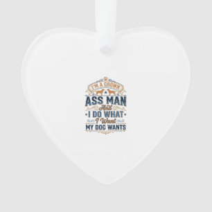 Funny Dog Owner Quote Vintage Vector Design_1 Ornament