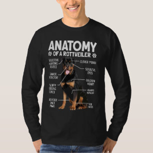 Funny Dog Owner Rottie Dad Mum Pet Lover Anatomy R T-Shirt