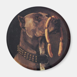 Funny Dog painting Magnet
