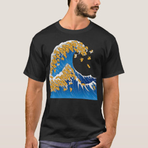 Funny Dog Paw Cute Puppy Dog Wave Of Shiba Pullov T-Shirt