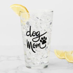 Funny Dog Paw Dog Mum Glass