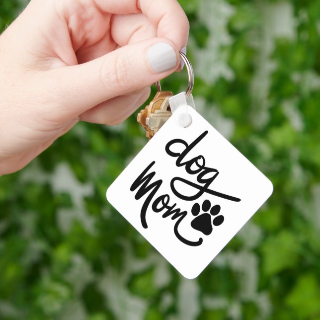 Funny Dog Paw Dog Mum Key Ring (Hand)
