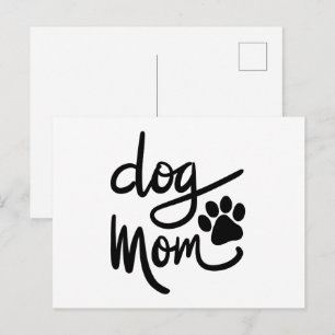 Funny Dog Paw Dog Mum Postcard
