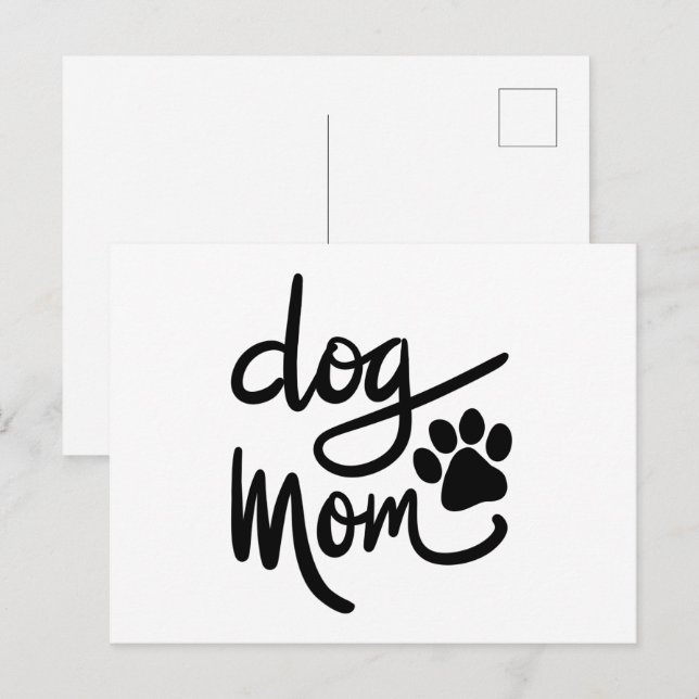 Funny Dog Paw Dog Mum Postcard (Front/Back)