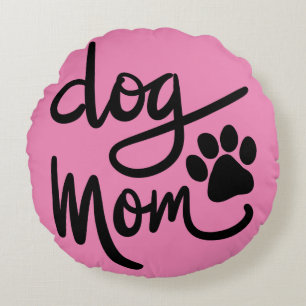Funny Dog Paw Dog Mum Round Cushion
