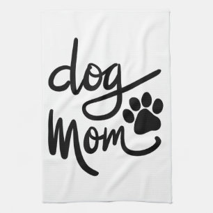 Funny Dog Paw Dog Mum Tea Towel