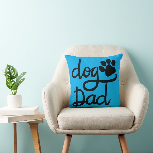 Funny Dog Paw Print Dog Dad Cushion (Chair)