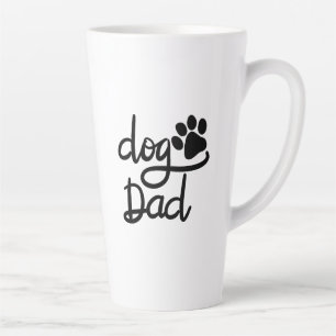 Funny Dog Paw Print Dog Dad Latte Mug