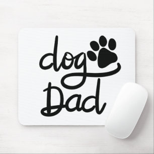 Funny Dog Paw Print Dog Dad Mouse Pad