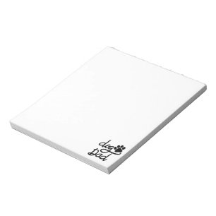 Funny Dog Paw Print Dog Dad Notepad