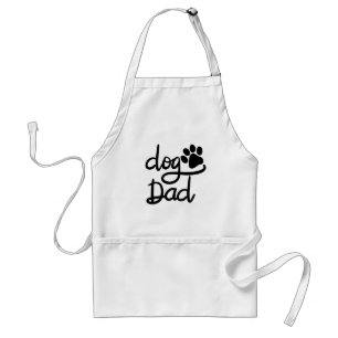 Funny Dog Paw Print Dog Dad Standard Apron