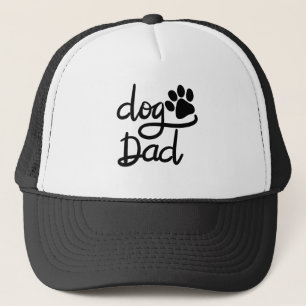 Funny Dog Paw Print Dog Dad Trucker Hat