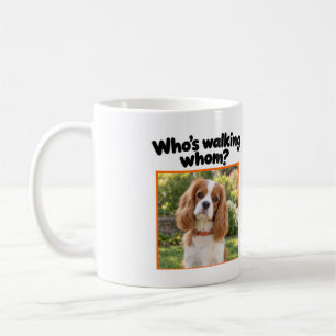 Funny Dog Photo and Name Walk Supervisor Coffee Mug