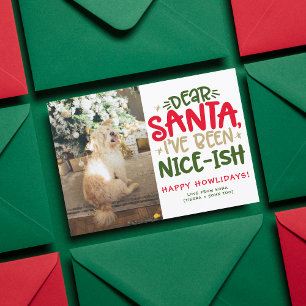 Funny Dog Photo Christmas Pet Picture Personalised Holiday Card