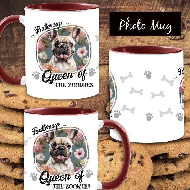 Funny Dog Photo Queen Of Zoomies Coffee Mug (Creator Uploaded)