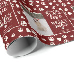 Funny Dog Picture Personalise Red Christmas Photo Wrapping Paper<br><div class="desc">Make your holiday gifts even more memorable with our Funny Dog Picture Personalise Dark Red Christmas Photo Wrapping Paper. Featuring a customisable design that lets you add your pet’s hilarious photo, this unique gift wrap is perfect for any dog lover looking to spread some holiday cheer. The dark red backdrop...</div>