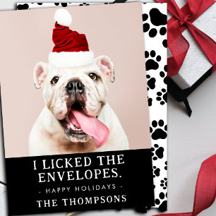 Funny Dog Picture Personalised Christmas Photo Holiday Card