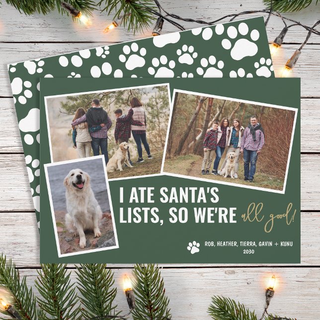 Funny Dog Pictures Personalised Christmas Photo  Holiday Card (Creator Uploaded)