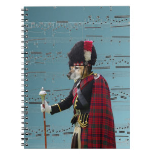 Funny dog pipe major spiral notebook