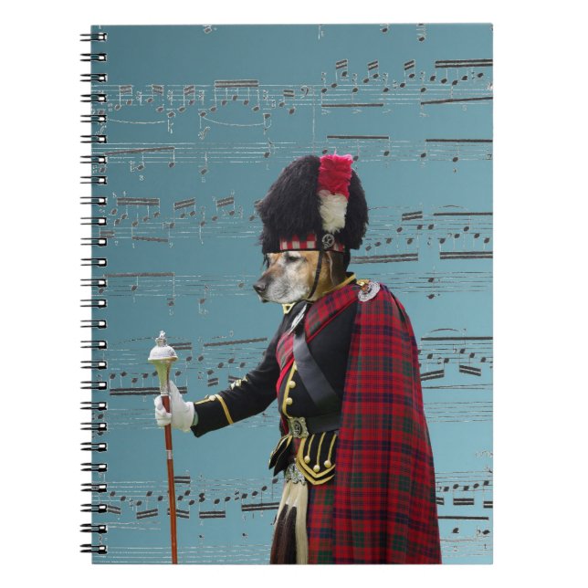 Funny dog pipe major spiral notebook (Front)
