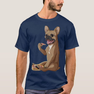 Funny Dog Pizza Lover French Bulldog T-Shirt