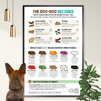Funny Dog Poop Wall Chart for Pet Professionals