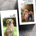 Funny Dog Pun Dating Business Cards<br><div class="desc">Want to make a lasting impression? How about this hilarious pet dog themed dating business card, featuring your adorable dog's photos and a great "go out woof me" pun to ensure you stand out. Our card is fully customisable, allowing you to include your name, contact information, and any other details...</div>