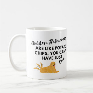 Funny Dog Quote: Goldens are Like Potato Chips  Coffee Mug