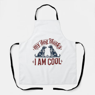 Funny Dog Quote Vintage Engraving T-Shirt Design_1 Apron